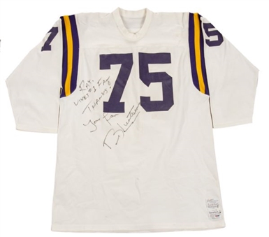 1970s Bob Lurtsema Game Used and Signed Minnesota Vikings Vintage Jersey